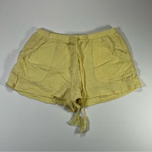 Altar'd State Light Yellow High Waist Women's Shorts L